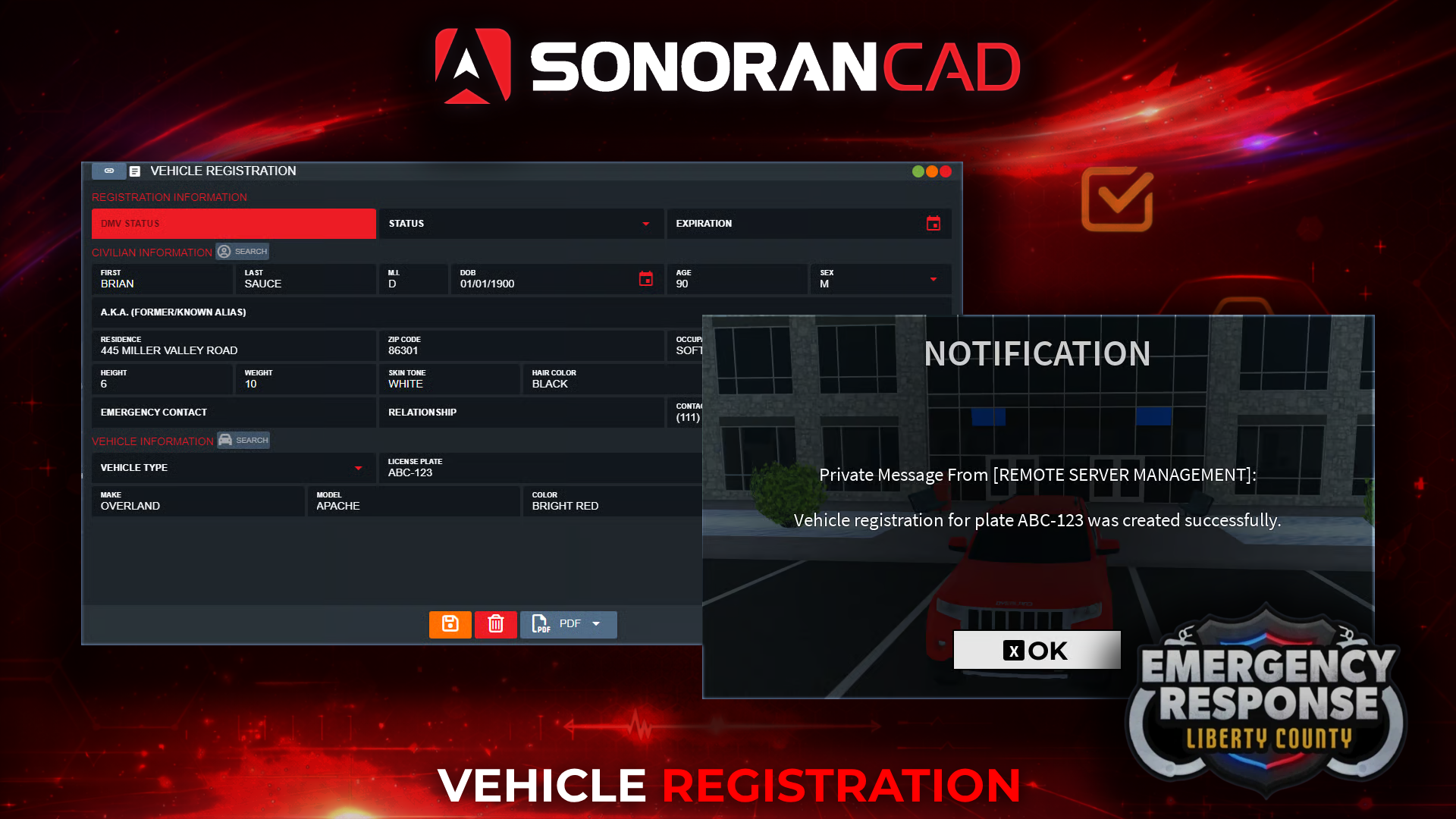 Sonoran CAD registration promo